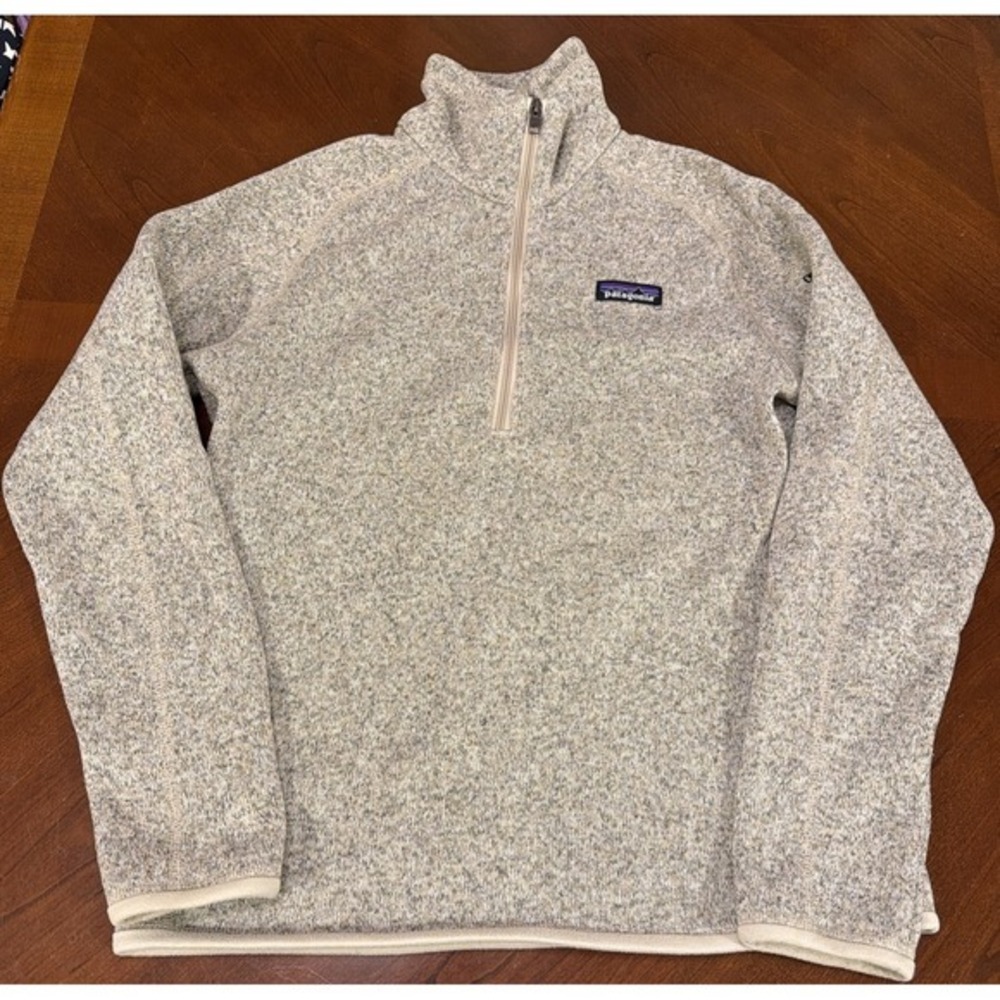 Patagonia Fleece Womens Small Grey‎ Better Sweater Quarter Zip Jumper Ladies